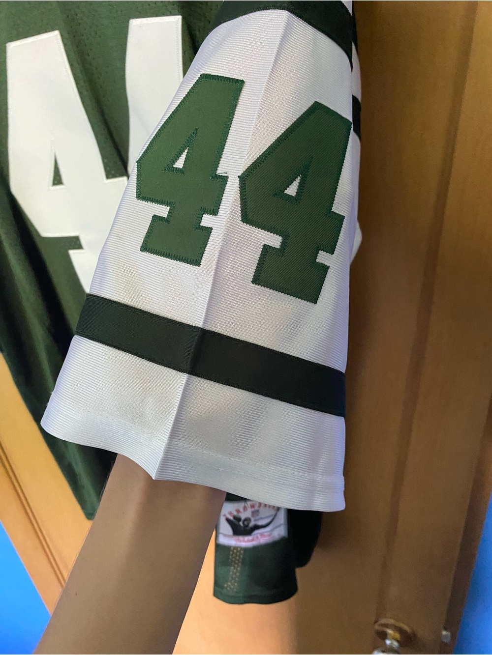 Mitchell & Ness New York Jets John Riggins Throwback Football Jersey - Picture 5 of 7